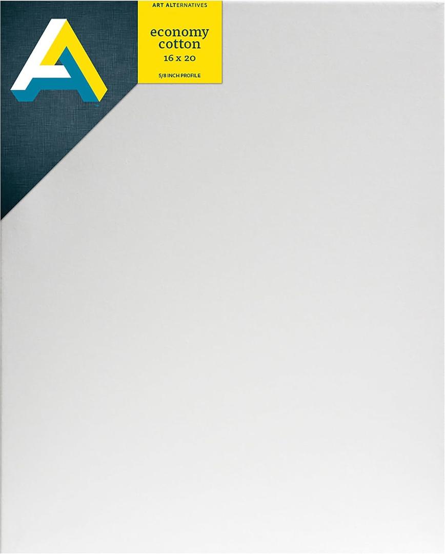 Art Alternatives Economy Cotton Stretched Canvas, White