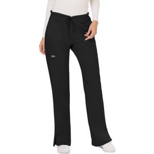 Scrubs for Women Workwear Revolution, Drawstring Scrub Pants, Soft Stretch WW120 (X-Small Tall, Black)