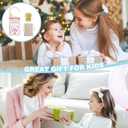 Tooth Fairy Tooth HolderTooth Fairy Door Hanger with Money Slot, Gold Coins and Cute BagsTooth Fairy Gifts for Girls Boys, First Milk Teeth Loss Tooth Fairy Pouch (Pink)