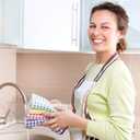 Kitinjoy Cotton 12 Pack Kitchen Towels and Dishcloths Sets, 16 x 25 Inch & 12 X 12 Inch Dish Towels Bulk, Super Soft and Absorbent Hand Towels for Kitchen Drying, Yellow