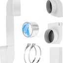 Periscope Dryer Vent, Adjustable 6.5" to 12" Two Fixed Sizes