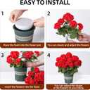 Geraniums Artificial Flowers for Outdoors, 2 Pack Potted Plants Fake Geranium Bush Realistic Fake Flowers Greenery UV Resistant Faux Flowers for Outdoor Planters Outside Gardens Front Door Indoor, Mix