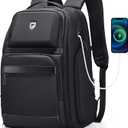 Travel Laptop Backpack for Men, Expandable Water Resistant 15.6 Inch Computer Backpack with USB Port, Mens Hardshell Laptop Bag for Business/Work/College, Black