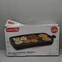 DASH Deluxe Everyday Electric Griddle with Dishwasher Safe Removable Nonstick Cooking Plate for Pancakes, Burgers, Eggs and more, Includes Drip Tray + Recipe Book, 20 x 10.5, 1500-Watt - Black (Black)