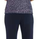 R&M Richards Women's 2-Piece Glitter Lace Pant Set - Evening Cocktail Party Mother of the Bride Ensemble, Size 18 Plus