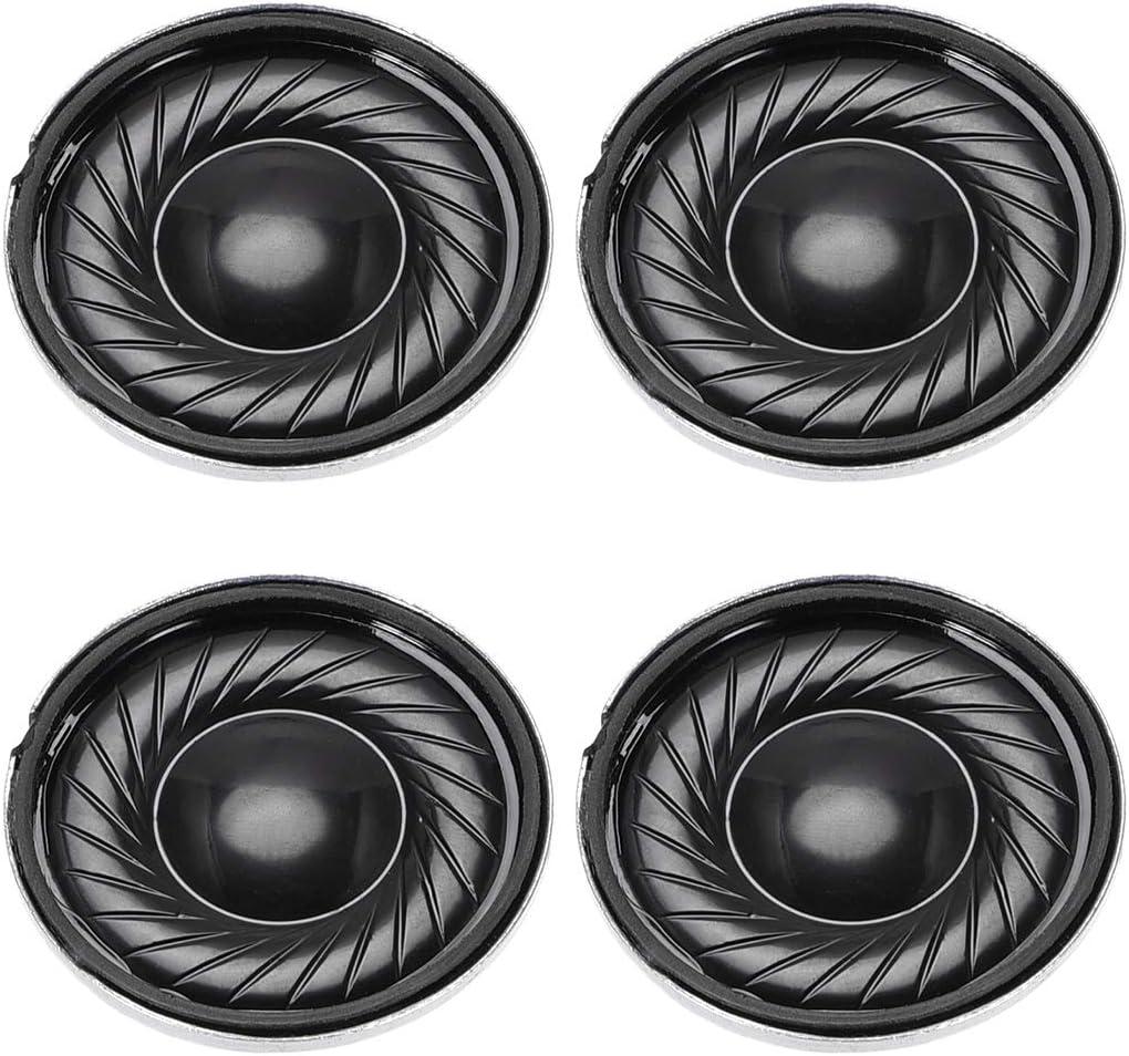 uxcell 4Pcs Round Internal Magnet Speaker Loudspeaker 8 Ohm 2W 23mm Dia Steel Shell