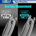 LABEAR Bolt Size Finder Tool Keychain, SAE and Metric 5/16 Inch to 1 Inch 8 to 25mm Nut and Bolt Head Gauge, Pocket Wrench and Socket Size Finder for Mechanics, Garage and DIY