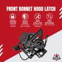 Front Bonnet Lock Hood Latch Assembly Replacement by AA Ignition - Compatible with Ford Trucks - 2015, 2016, 2017, 2018, 2019, 2020 F-150 - Replaces FL3Z-16700-B, FL3Z 16700 B