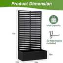 Metal Raised Garden Bed with Trellis,Planter Box for Climbing Plants, Vegetables & Vines, Features Drainage Holes and Privacy Screen.raised garden beds outdoor planters for porch (White, 71"x35"x16")