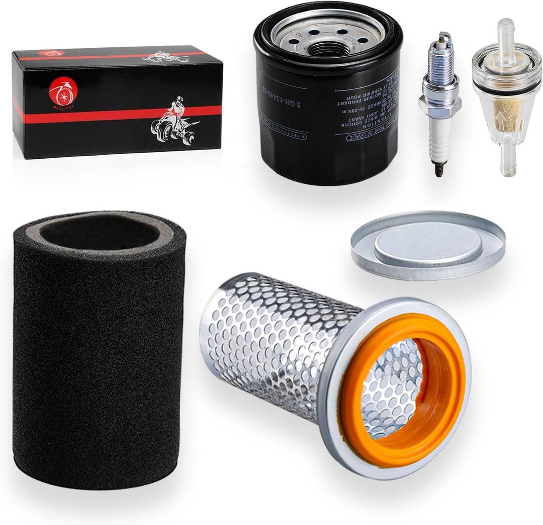 Air Filter & Guide Cage Cap Oil Filter Kit For Yamaha Grizzly 350 400 450 Bruin 350 Kodiak 400 450 Wolverine 350 450 5UH-E4458-00-00