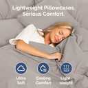 Standard Pillow Cases Set of 4 - Ultra Soft Hotel Quality Pillowcase Covers - Comfy Bedding for Women, Men, Kids & Teens - Machine Washable Pillow Protectors - 4 Piece Set - Standard Size Light Grey