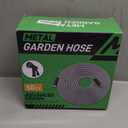 Garden Hose 50ft, Heavy Duty Stainless Steel Water Hose with 10 Functional Nozzles, No Kink, Lightweight and Flexible, Easy to Use and Store, Strong and Sturdy, Suitable for Yard and Lawn