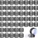Suclain 50 Pack Small Tea Tin Canisters Bulk with Airtight Double Lids 3.4 oz Mini Leaf Tea Storage Containers Round Metal Tinplate Kitchen Teas Tin Can Box for Loose Teas Coffee Herbs Spices(Gray)