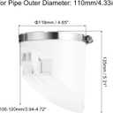 uxcell PVC Sewer Backflow Preventer, Anti-Odor Core for 110mm/4.3inch OD Horizontal Tube in Sewage Tanks, White