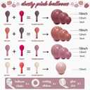 Dusty Rose Pink Balloon Garland Arch - Double Stuffed Dark Pink Balloons For Valentines Birthday Baby Shower Boho Bridal Shower Wedding Party Decorations