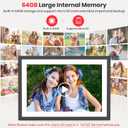 2K 64GB Frameo 10.1" Digital Picture Frame WiFi Electronic Photo Frame FHD 1920 x 1200 IPS Touch Screen Share Moments Remotely Anywhere Photo Gifts for Mother Dad Grandparents Christmas