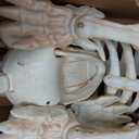 JOYIN Halloween Golden Retriever Skeleton 34” Animal Dog Plastic Skeleton with Glowing LED Eyes & Spooky Sounds, Moving Jaw, Posable Joint for Haunted House, Yard Graveyard, Indoor Outdoor Decor