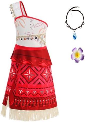 IDOTTA Princess Adventure Dress Ocean Costume For Girls Outfit Fancy Dress Up With Necklace and Hairpin 100