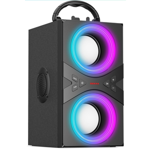 DINDIN Bluetooth Speakers, 40W(Peak) Wireless Party Speaker with TWS, Beat-Driven Lights, 80dB Loud Stereo Sound & Rich Bass, Portable Speakers with Subwoofer for Party, Outdoor, Camping, Travel Model BB-02