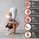 Wooden Slant Board for Calf Stretching Adjustable Incline Board for Squats, Ankle & Achilles Stretch, Physical Therapy Foot Stretcher, Non-Slip Wedge for Knees Over Toes, Balance & Mobility Training