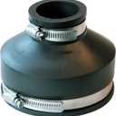 Fernco P1056-415 4-Inch to 1-1/2-Inch Flexible Reducing Coupling With Clamp