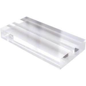 JINMURY 4 Inch Clear Large Acrylic Sign Stands - 5 Pack Wedding Sign Holders | Table Number Holders