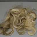 Claw Clip Ponytail Extension 18" Clip in Wavy Ponytail Hair Extensions Long Pony Tails for Women Extensions Ash Blonde Mix Light Bleach Blonde Wave Hairpiece