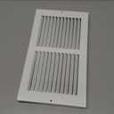 HVAC Premium HVAC Premium 12" X 6" Baseboard Return Air Grille - HVAC Vent Duct Cover - 7/8" Margin Turnback for Flush Fit with Baseboard Work - White [Outer Dimensions: 13.75" Width X 7.75" Height]