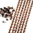 Let's Decorate 10 Meters D11mm Copper Plated Decorative Nail Strips/Nailhead Trims,Sofa Tacks,Upholstery Sofa Tacks,DIY Furniture Accessory (O:11mm Copper)