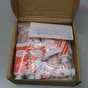 Leelosp 24 Pcs 12 Sets Christmas Hand Cream and Lip Balm Gift Set Bulk Mini Travel Size Lotion and Lip Balm with Peppermint Candy Theme Xmas Stocking Stuffers Thank You Gift for Women Staff Coworker