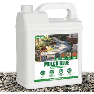 Mulch Glue for Landscaping, 1.1 Gallon Rock Glue for Pea Gravel Stabilizer