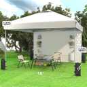 SANWAY 10x10 Pop Up Canopy with Sidewalls, Heavy Duty Instant Canopy Tent for Parties, Events, Camping, One Person Setup - Silver White