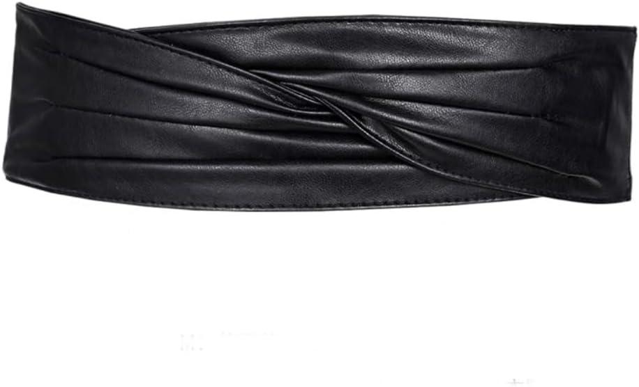 Women Waist Wide Leather Belts for Dress Coat Corset Belt without Buckle Cummerbunds Ceinture