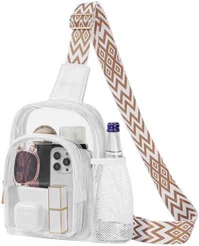 Vinabilia Clear Bag for Stadium Events, Crossbody Bags for Women, Clear Crossbody Purses Sling Bag for Concert Sports Events