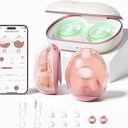 Momcozy Air 1 Wearable Breast Pump, Ultra-Slim Hands-Free Breast Pump with Wireless Charging Case, Top-View Visible, App Control, Auto Mode Switching, Milk Tracking & Full-Collector Alerts, 6oz