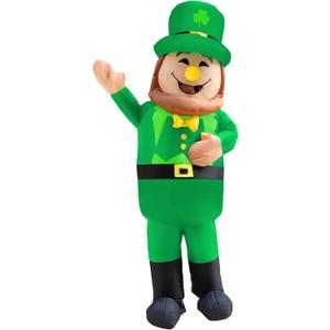 St Patrick's Day Outfit Inflatable Costume Inflatable Leprechaun Blow-up Costume for Adlut/St Patricks Day/Halloween (St Partick's Day)
