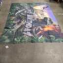 Avezano Dinosaur Birthday Backdrop Jurassic Dino Theme Happy Birthday Banner Jungle Birthday Party Decorations Boys Photo Backdrop (96 x 72 Inch)