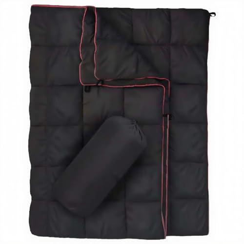 Wind Tour Ultralight Packable Camping Blanket, Water Repellent Compact Outdoor Blanket for Hiking, Backpacking, Travel, and Stadium Events (Black)