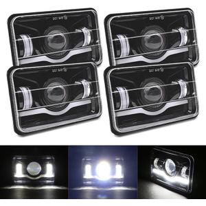 VCSZXKLY 4x6 Led Headlights Compatible for Chevy Pickup 1981 1982 1983 1984 1985 1986 1987 C10 K10 Blazer Headlights High Low Beam, DOT Approved Rectangular H4651 H4652 H4656 H4666 Headlight