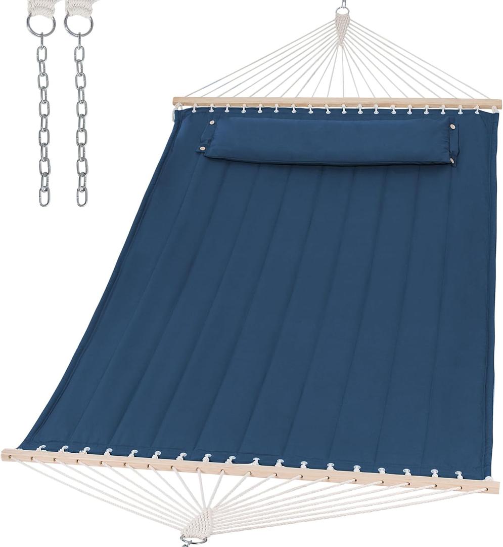 SUNCREAT Hammocks Replacement Hammock for Stand, 475 lbs Capacity, Two Person Backyard Hammock for Outside, Navy