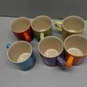 Le Creuset Stoneware Set of 6 London Mugs, 12 oz. Each, Multi-Color