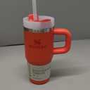 Stanley Quencher H2.0 Tumbler with Handle and Straw 14 oz | Flowstate 3-Position Lid | Cup Holder Compatible for Travel | Insulated Stainless Steel Cup | BPA-Free | Hot Coral