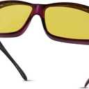 Night Driving Glasses for Men Women Fit Over Sunglasses Anti Glare Polarized HD Night Vision Glasses (A12 Transparent Red Frame/ Night Vision Lens)