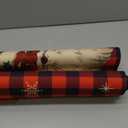 2 Set Christmas Kitchen Rugs Santa Claus Kitchen Rugs Xmas Red Black Buffalo Plaid Snowflake Floor Mat Non Slip Washable Rubber Backing Doormat Pad for Merry Xmas Kitchen Bathroom 29x15 and 47x15 in