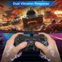 Yinjie 2 Pack Wireless Controller for PS3, Compatible with Playstation 3, with 2 Charging Cables (black)