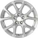New Single 17 Inch 17x7 Inch 17" Premium Aluminum Alloy Wheel Rims Fit for Jeep Cherokee 2014 2015 2016 2017 2018, OEM Design Replacement Rim, ALY09130U20N, Silver
