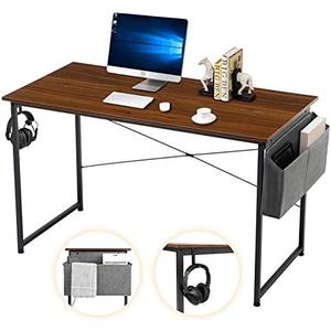 Sengo Computer Desk Home Office Desk, Black Desk Laptop Desk Sturdy Work Table PC Table, Home Desk Workstation, with Storage Space Strong Legs (40", Espresso)