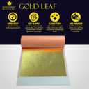 Barnabas Blattgold Gold Leaf - 23.75K Real Gold [10 Sheets, 3.4 inches] - Transfer Patent for Painting, Arts and Crafts