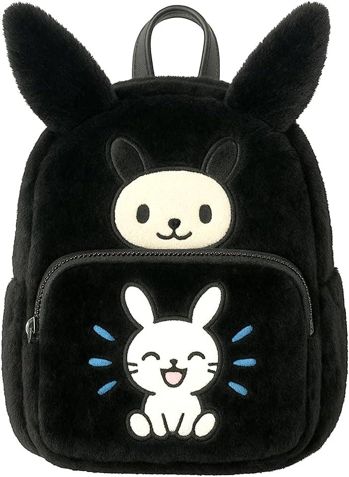Ohjijinn Kawaii Backpack Cute Plush Bag, Anime Backpack Cartoon Bags, Plush Backpack Mini Backpacks for Girls Kids
