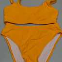 Pink Queen Women's Crop Top High Waisted Cheeky Bikini Set Two Piece Swimsuits, M